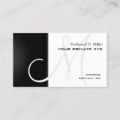 Zwart gradiëntmonogram visitekaartje (Achterkant)