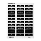 Zwart graduatie cap retouradres etiket (Full Sheet)
