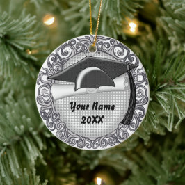 Zwart Graduation Cap custom ornament