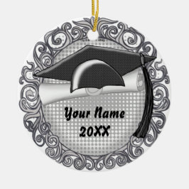 Zwart Graduation Cap custom ornament
