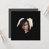 Zwart Graffiti Hart Frame 1e Klas Kaart (Voorkant / Achterkant in situ)