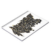 Zwart Graffiti Letters Notitieboek (Linkerzijde)