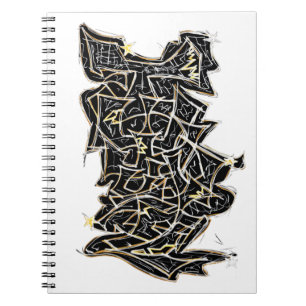 Zwart Graffiti Letters Notitieboek