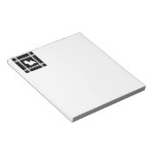 Zwart grafisch notitieblok (Schuin)