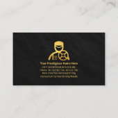 Zwart Graniet Chauffeur Suit Driver Visitekaartje (Achterkant)