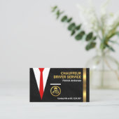 Zwart Graniet Chauffeur Suit Driver Visitekaartje (Staand voorkant)