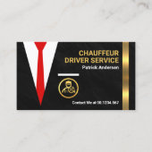 Zwart Graniet Chauffeur Suit Driver Visitekaartje (Voorkant)