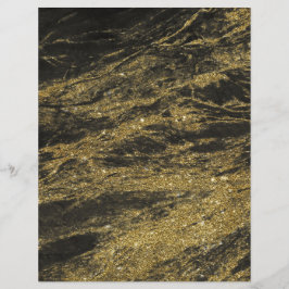 Zwart graniet marmer Gold Veins Scrapbook Paper