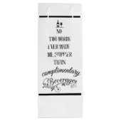 Zwart grappig Cocktail Drink geschenk Wijnzak Wijn Cadeautas (Achterkant)