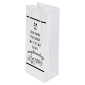 Zwart grappig Cocktail Drink geschenk Wijnzak Wijn Cadeautas (Voorkant Gekanteld)