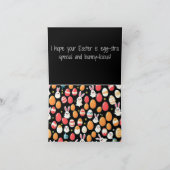 Zwart Grappig Pasen Groeten Kaart (Binnen)