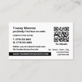 Zwart grasmaaier, gazonverzorging visitekaartje (Achterkant)