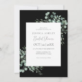 Zwart Grennery bloemenrustiek vrijgezellenfeest Kaart (Voorkant)