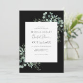 Zwart Grennery bloemenrustiek vrijgezellenfeest Kaart (Staand voorkant)