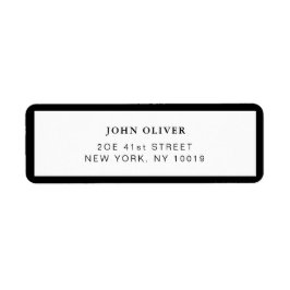 Zwart grens Formele retouradres Etiket