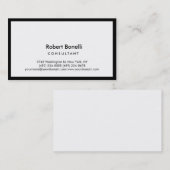Zwart grensgebied Modern Consultant Visitekaartje (Voorkant / Achterkant)