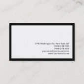 Zwart-grenskalligrafie Wit Visitekaartje (Achterkant)