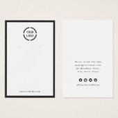 Zwart grensvertakt logo wit oorscherm visitekaartje (Voorkant /achterkant)