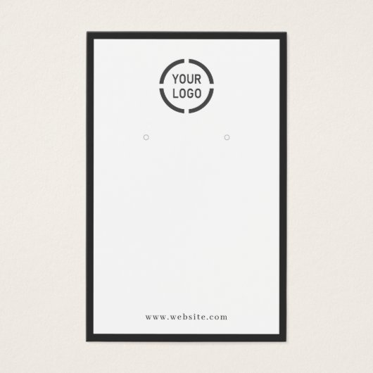 Zwart grensvertakt logo wit oorscherm visitekaartje (Voorkant)