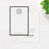 Zwart grensvertakt logo wit oorscherm visitekaartje (Bureau)