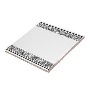 Zwart Grieks Fries patroon Tegeltje