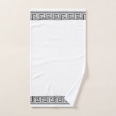 Zwart Grieks Frieze Design Bad Handdoek (Handdoek)