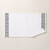 Zwart Grieks Frieze Design Bad Handdoek (Handdoek)