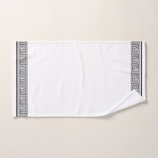 Zwart Grieks Frieze Design Bad Handdoek (Handdoek)