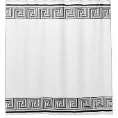 Zwart Grieks Frieze Design Douchegordijn (Voorkant)