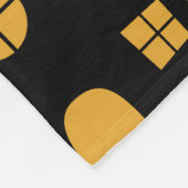Zwart Griezeloos Huis Patroon Fleece Deken (Hoek)