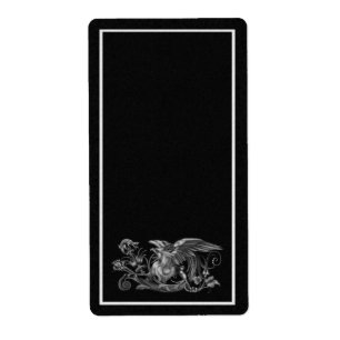 Zwart Griffin Apothecary Label
