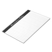 Zwart grijs, 8,5x11 Letter-formaat, aangepast lapt Notitieblok (Schuin)