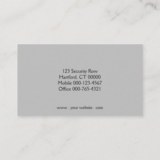 Zwart & Grijs Aangepaste Foto QR Code Professional Visitekaartje (Achterkant)