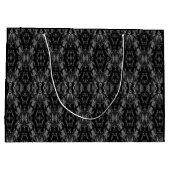 Zwart grijs abstract geometriepatroon groot cadeauzakje (Achterkant)