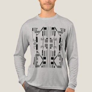 Zwart Grijs Abstracte Elektrode Vormen Zuidwest Ar Tri-Blend Shirt