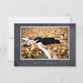 Zwart/grijs alkbord - 3x5Afstuderen aankondiging (Achterkant)