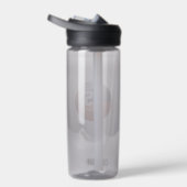 Zwart grijs basketbal club kleuren gepersonaliseer waterfles (Rechts)