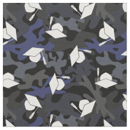 Zwart Grijs Blauw Camo Pattern Afstuderen Stof