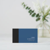 Zwart grijs blauw modern Visitekaartje (Staand voorkant)
