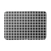 Zwart Grijs Buffalo Plaid Moderne Badkamer Decor Badmat (Voorkant)
