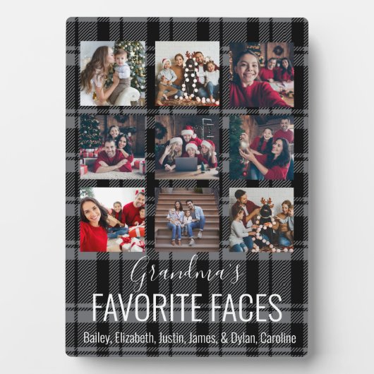 Zwart-grijs buffels Aangepast 9 Foto Fotoplaat (voorkant)