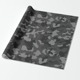 ZWART & GRIJS CAMO CADEAUPAPIER