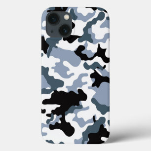 Zwart-grijs Camo iPhone 13 Hoesje