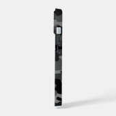 Zwart Grijs Camo iPhone 15 Case (Linkerkant)