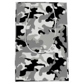 Zwart-grijs Camo Medium Cadeauzakje (Voorkant)