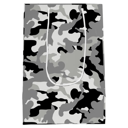 Zwart-grijs Camo Medium Cadeauzakje (Achterkant)