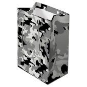 Zwart-grijs Camo Medium Cadeauzakje (Achterkant Gekanteld)