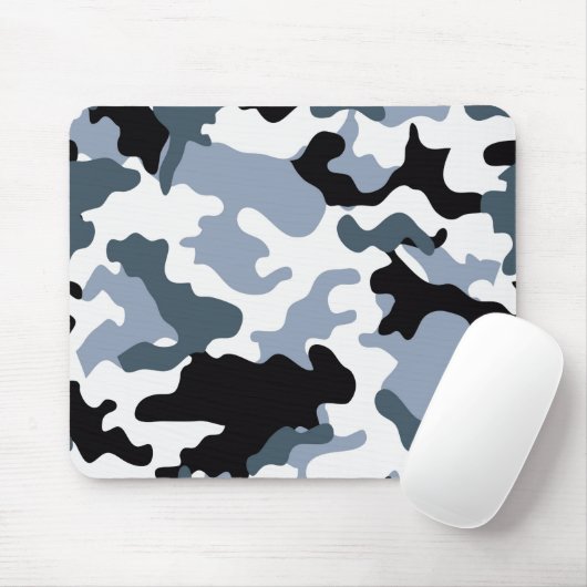 Zwart & grijs Camo Mousepad Muismat (Met muis)