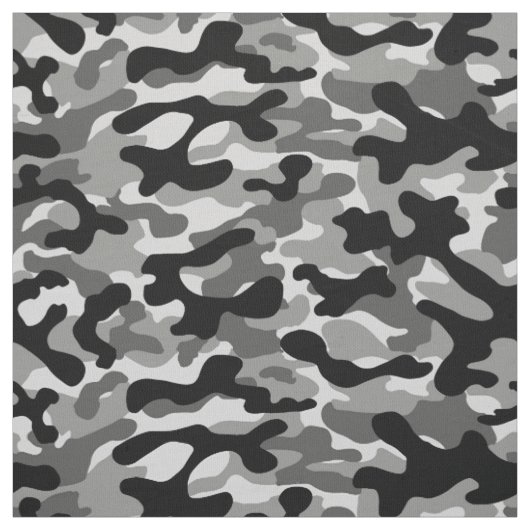 Zwart Grijs Camo Stof (Swatch)