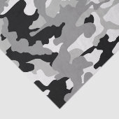 Zwart-grijs Camo Tissuepapier (Detail)